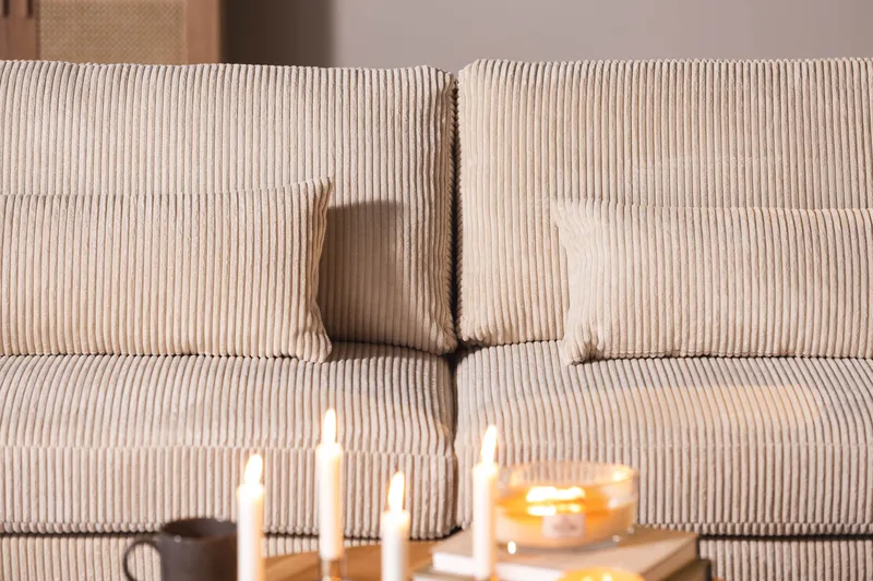 Copenhagen 4-sits Manchestersoffa - Beige - Products - Möbler - Soffa - 4 sits soffa