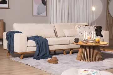 Copenhagen 4-sits Manchestersoffa - Beige - Products - Möbler - Soffa - 4 sits soffa