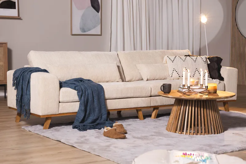 Copenhagen 4-sits Manchestersoffa - Beige - Products - Möbler - Soffa - 4 sits soffa