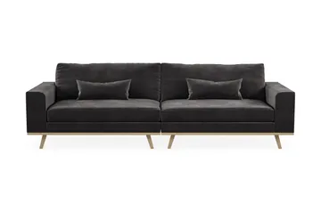 Copenhagen 4-sits Sammetssoffa - Mörkgrå - Products - Möbler - Soffa - Sammetssoffa