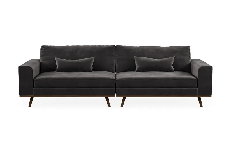 Copenhagen 4-sits Sammetssoffa - Mörkgrå - Products - Möbler - Soffa - Sammetssoffa