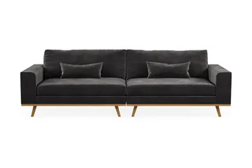 Copenhagen 4-sits Sammetssoffa - Mörkgrå - Products - Möbler - Soffa - Sammetssoffa