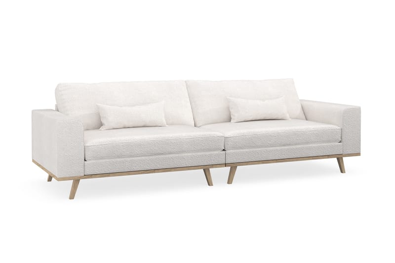Copenhagen 4-sits Soffa i Bouclé - Vit - Products - Möbler - Soffa - 4 sits soffa