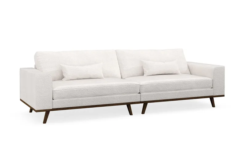 Copenhagen 4-sits Soffa i Bouclé - Vit - Products - Möbler - Soffa - 4 sits soffa