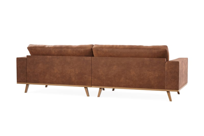 Copenhagen 4-sits Soffa i Konstläder - Brun - Products - Möbler - Soffa - 4 sits soffa
