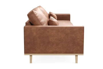 Copenhagen 4-sits Soffa i Konstläder - Brun - Products - Möbler - Soffa - 4 sits soffa