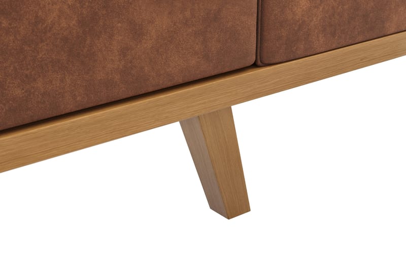Copenhagen 4-sits Soffa i Konstläder - Brun - Products - Möbler - Soffa - 4 sits soffa