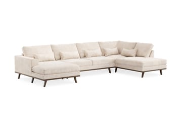 Copenhagen 5-sits Högervänd U-formad Large Soffa med Divan och Schäslong i Chenille - Beige - Products - Möbler - Soffa - U-soffa