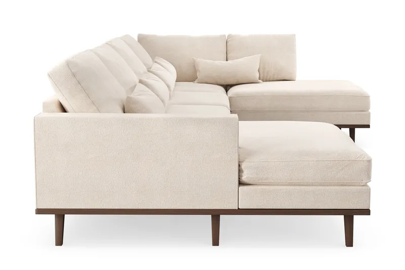 Copenhagen 5-sits Högervänd U-formad Large Soffa med Divan och Schäslong i Chenille - Beige - Products - Möbler - Soffa - U-soffa