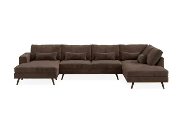 Copenhagen 5-sits Högervänd U-formad Large Soffa med Divan och Schäslong i Manchester - Mörkbrun - Products - Möbler - Soffa - U-soffa