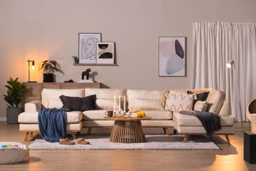 Copenhagen 5-sits Högervänd U-formad Large Soffa med Divan och Schäslong i Sammet - Beige - Products - Möbler - Soffa - Sammetssoffa