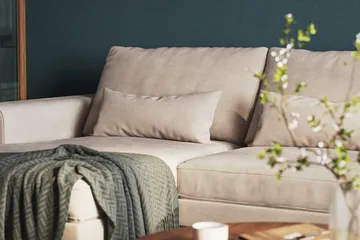 Copenhagen 5-sits Högervänd U-formad Large Soffa med Divan och Schäslong i Sammet - Beige - Products - Möbler - Soffa - Sammetssoffa