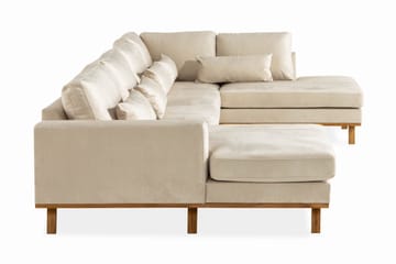 Copenhagen 5-sits Högervänd U-formad Large Soffa med Divan och Schäslong i Sammet - Beige - Products - Möbler - Soffa - Sammetssoffa