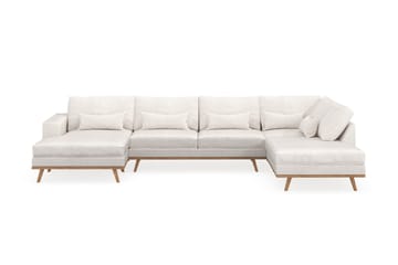 Copenhagen 5-sits Högervänd U-formad Soffa med Divan och Schäslong i Bouclé - Vit - Products - Möbler - Soffa - U-soffa