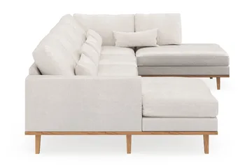 Copenhagen 5-sits Högervänd U-formad Soffa med Divan och Schäslong i Bouclé - Vit - Products - Möbler - Soffa - U-soffa