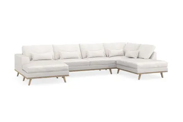 Copenhagen 5-sits Högervänd U-formad Soffa med Divan och Schäslong i Bouclé - Vit - Products - Möbler - Soffa - U-soffa