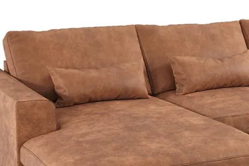 Copenhagen 5-sits Högervänd U-formad Soffa med Divan och Schäslong i Konstläder - Brun - Products - Möbler - Soffa - Skinnsoffa