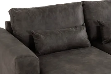 Copenhagen 5-sits Högervänd U-formad Soffa med Divan och Schäslong i Konstläder - Mörkgrå - Products - Möbler - Soffa - Skinnsoffa