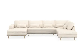 Copenhagen 5-sits Högervänd U-formad Soffa med Divan och Schäslong i Manchester - Beige - Products - Möbler - Soffa - U-soffa