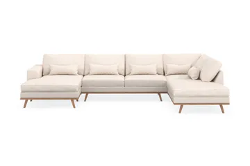 Copenhagen 5-sits Högervänd U-formad Soffa med Divan och Schäslong i Manchester - Beige - Products - Möbler - Soffa - U-soffa