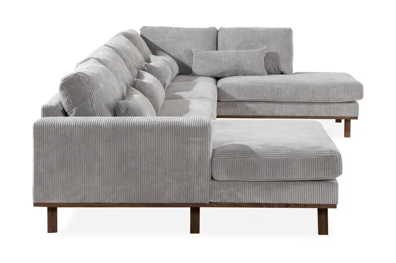 Copenhagen 5-sits Högervänd U-formad Soffa med Divan och Schäslong i Manchester - Ljusgrå - Products - Möbler - Soffa - U-soffa