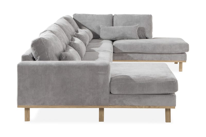 Copenhagen 5-sits Högervänd U-formad Soffa med Divan och Schäslong i Manchester - Ljusgrå - Products - Möbler - Soffa - U-soffa