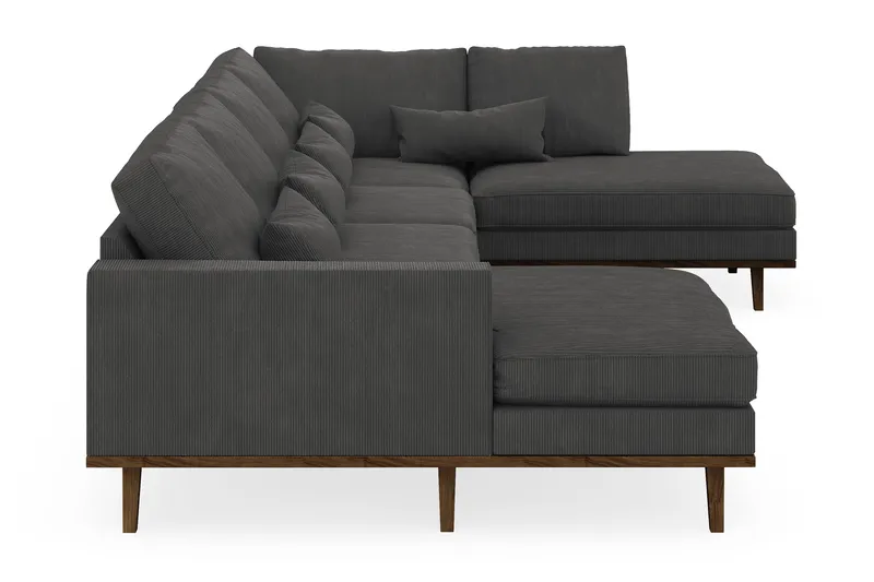 Copenhagen 5-sits Högervänd U-formad Soffa med Divan och Schäslong i Manchester - Mörkgrå - Products - Möbler - Soffa - U-soffa