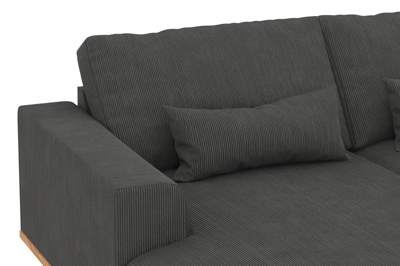 Copenhagen 5-sits Högervänd U-formad Soffa med Divan och Schäslong i Manchester - Mörkgrå - Products - Möbler - Soffa - U-soffa