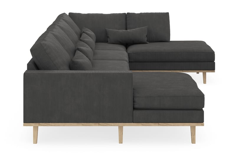 Copenhagen 5-sits Högervänd U-formad Soffa med Divan och Schäslong i Manchester - Mörkgrå - Products - Möbler - Soffa - U-soffa