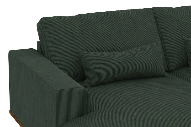 Copenhagen 5-sits Högervänd U-formad Soffa med Divan och Schäslong i Manchester - Mörkgrön - Products - Möbler - Soffa - U-soffa