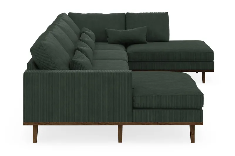 Copenhagen 5-sits Högervänd U-formad Soffa med Divan och Schäslong i Manchester - Mörkgrön - Products - Möbler - Soffa - U-soffa