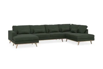 Copenhagen 5-sits Högervänd U-formad Soffa med Divan och Schäslong i Manchester - Mörkgrön - Products - Möbler - Soffa - U-soffa