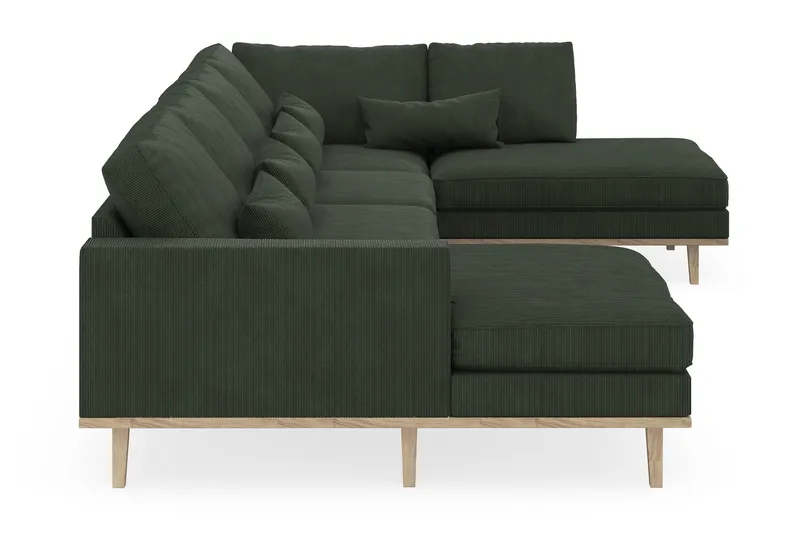 Copenhagen 5-sits Högervänd U-formad Soffa med Divan och Schäslong i Manchester - Mörkgrön - Products - Möbler - Soffa - U-soffa