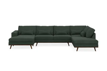 Copenhagen 5-sits Högervänd U-formad Soffa med Divan och Schäslong i Manchester - Mörkgrön - Products - Möbler - Soffa - U-soffa