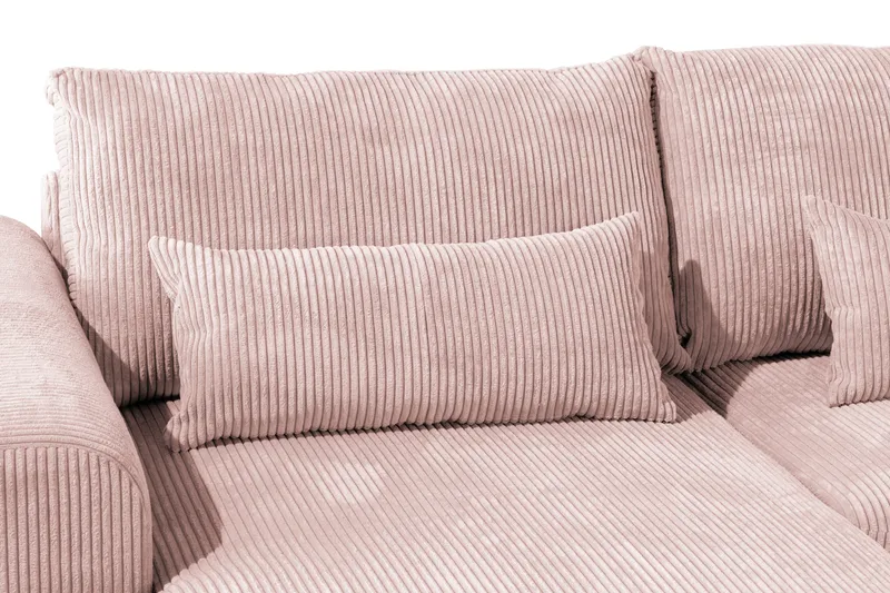 Copenhagen 5-sits Högervänd U-formad Soffa med Divan och Schäslong i Manchester - Rosa - Products - Möbler - Soffa - U-soffa