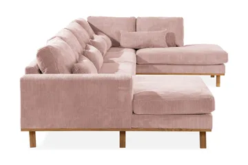 Copenhagen 5-sits Högervänd U-formad Soffa med Divan och Schäslong i Manchester - Rosa - Products - Möbler - Soffa - U-soffa