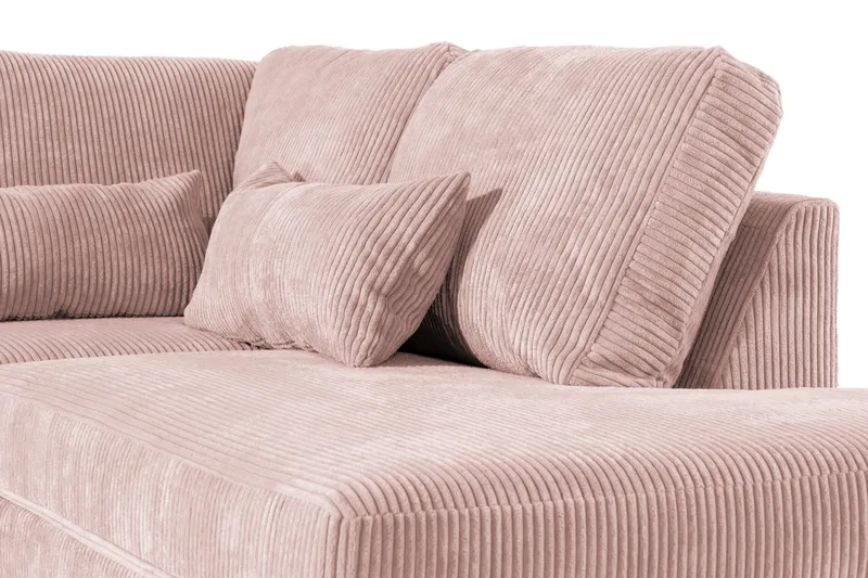 Copenhagen 5-sits Högervänd U-formad Soffa med Divan och Schäslong i Manchester - Rosa - Products - Möbler - Soffa - U-soffa