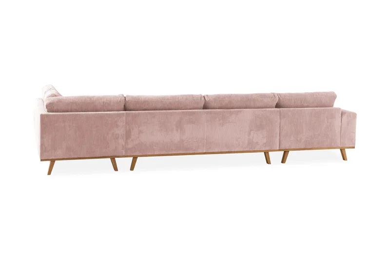 Copenhagen 5-sits Högervänd U-formad Soffa med Divan och Schäslong i Manchester - Rosa - Products - Möbler - Soffa - U-soffa