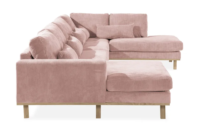 Copenhagen 5-sits Högervänd U-formad Soffa med Divan och Schäslong i Manchester - Rosa - Products - Möbler - Soffa - U-soffa