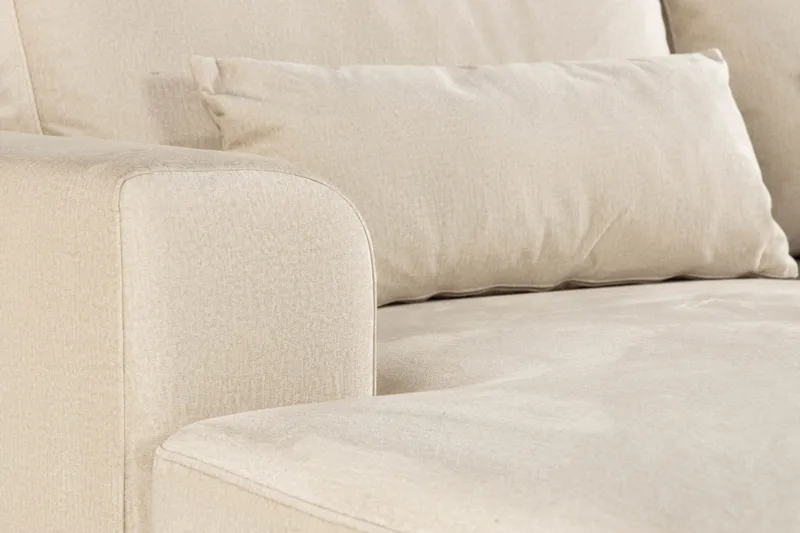Copenhagen 5-sits Högervänd U-formad Soffa med Divan och Schäslong i Sammet - Beige - Products - Möbler - Soffa - Sammetssoffa