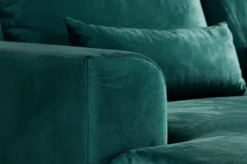 Copenhagen 5-sits Högervänd U-formad Soffa med Divan och Schäslong i Sammet - Grön - Products - Möbler - Soffa - Sammetssoffa