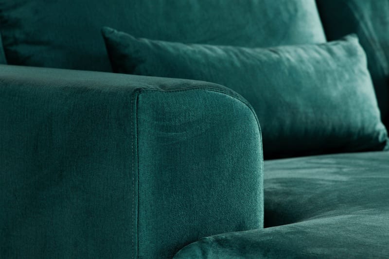 Copenhagen 5-sits Högervänd U-formad Soffa med Divan och Schäslong i Sammet - Grön - Products - Möbler - Soffa - Sammetssoffa