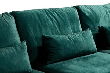 Copenhagen 5-sits Högervänd U-formad Soffa med Divan och Schäslong i Sammet - Grön - Products - Möbler - Soffa - Sammetssoffa