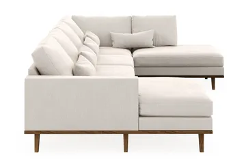 Copenhagen 5-sits Högervänd U-formad Soffa med Divan och Schäslong i Sammet - Krämvit - Products - Möbler - Soffa - Sammetssoffa