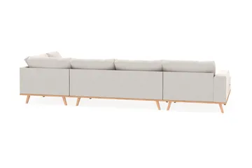 Copenhagen 5-sits Högervänd U-formad Soffa med Divan och Schäslong i Sammet - Krämvit - Products - Möbler - Soffa - Sammetssoffa