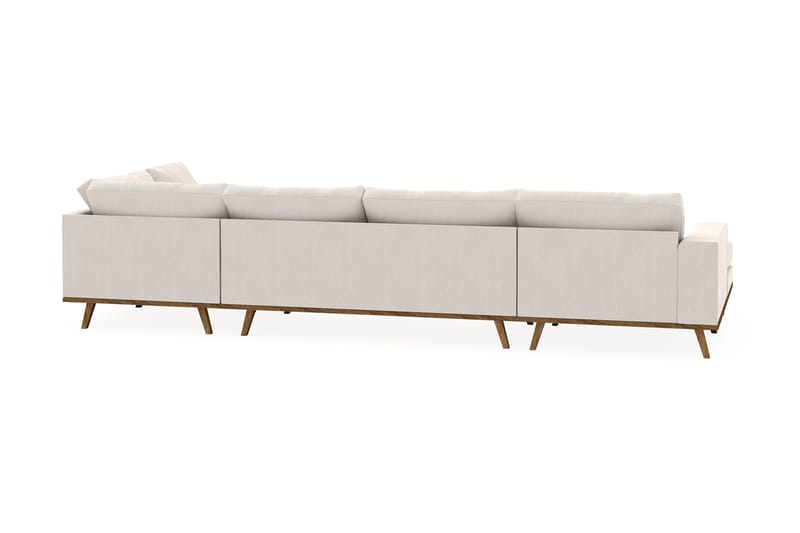 Copenhagen 5-sits Högervänd U-formad Soffa med Divan och Schäslong i Sammet - Krämvit - Products - Möbler - Soffa - Sammetssoffa