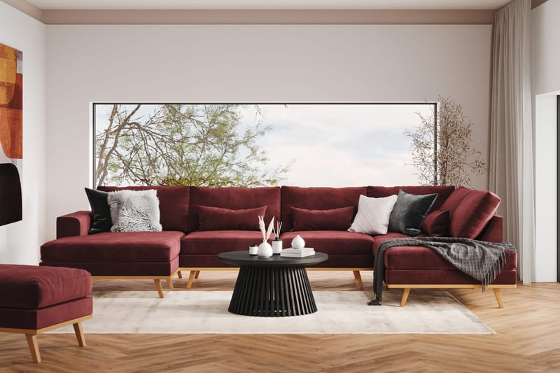 Copenhagen 5-sits Högervänd U-formad Soffa med Divan och Schäslong i Sammet - Lila - Products - Möbler - Soffa - Sammetssoffa
