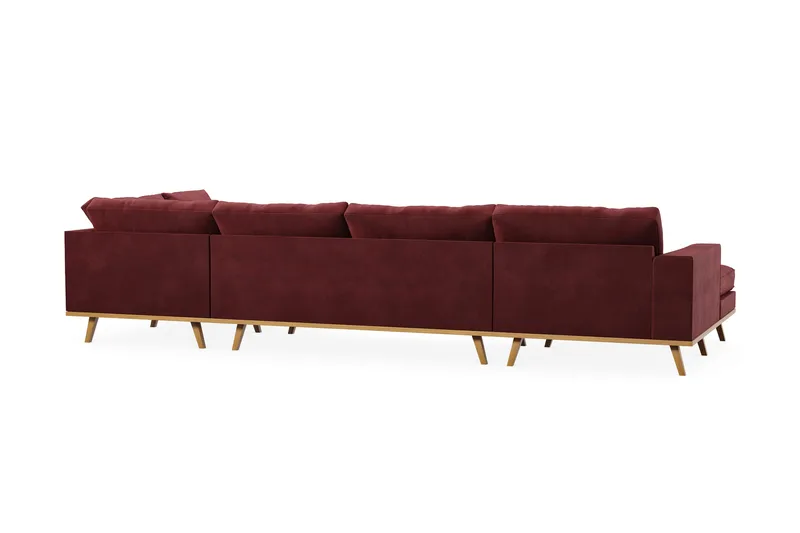 Copenhagen 5-sits Högervänd U-formad Soffa med Divan och Schäslong i Sammet - Lila - Products - Möbler - Soffa - Sammetssoffa