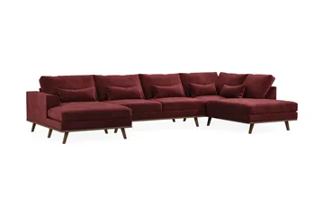 Copenhagen 5-sits Högervänd U-formad Soffa med Divan och Schäslong i Sammet - Lila - Products - Möbler - Soffa - Sammetssoffa