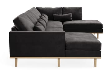 Copenhagen 5-sits Högervänd U-formad Soffa med Divan och Schäslong i Sammet - Mörkgrå - Products - Möbler - Soffa - Sammetssoffa